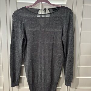 Charlie Paige Silver Long Sleeve Top